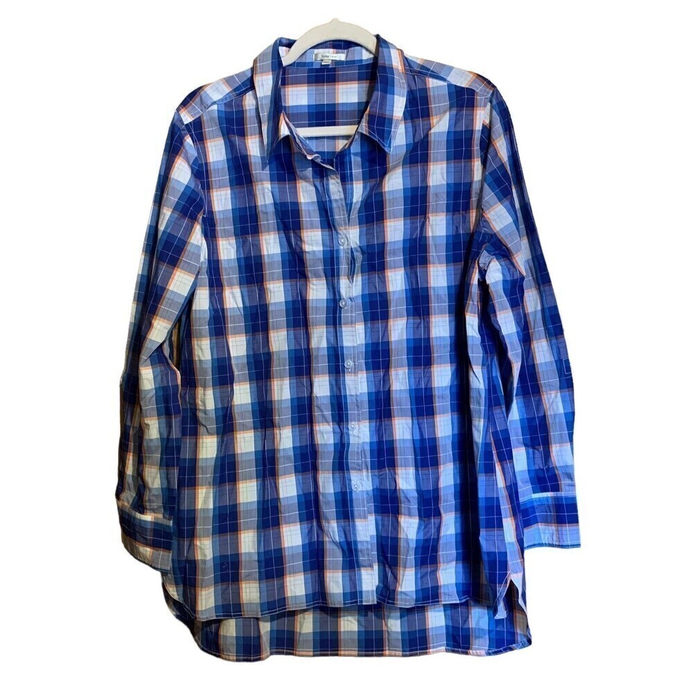 Tyler Boe Mens Size XL Multicolor Plaid Cotton Button Up Shirt